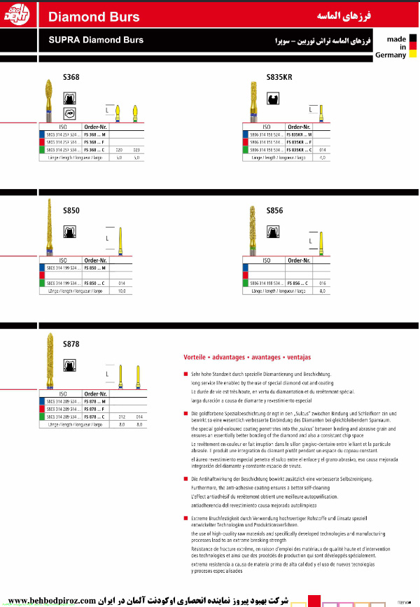 فرز های الماس تراش تورین - سوپرا
